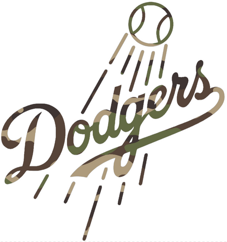 Los Angeles Dodgers Woodland Camo Camouflage Alternate Logo Premium DieCut Vinyl Decal PICK SIZE