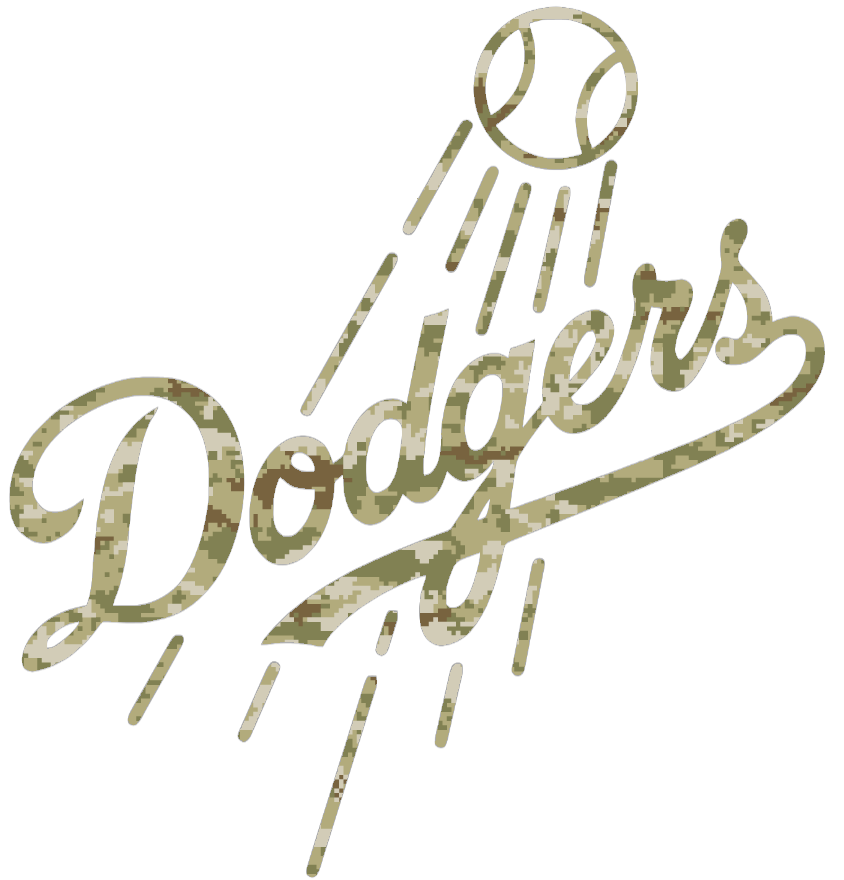 Los Angeles Dodgers Salute to Service Alternate Logo Camouflage Camo Vinyl Decal PICK SIZE