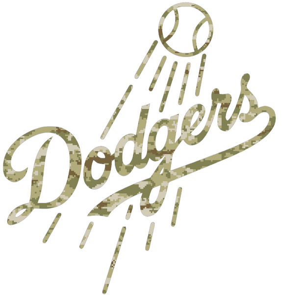 Los Angeles Dodgers Salute to Service Alternate Logo Camouflage Camo Vinyl Decal PICK SIZE