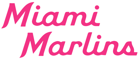 Miami Marlins Hot Pink Team Name Logo Premium DieCut Vinyl Decal PICK SIZE