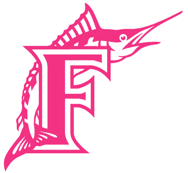 Florida Marlins Hot Pink Retro Throwback Team Logo Premium DieCut Vinyl Decal PICK SIZE