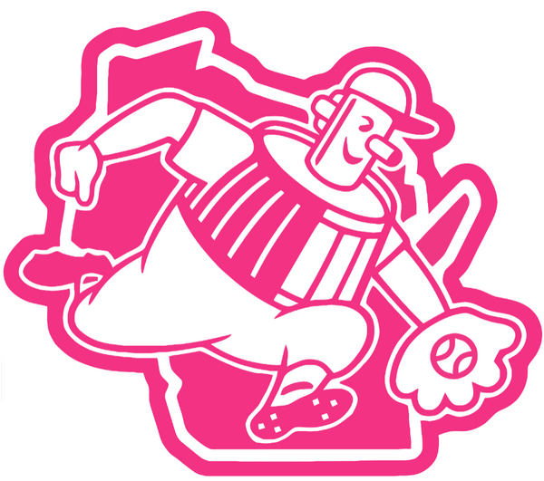 Milwaukee Brewers Hot Pink City Connect 2.0 Barrelman Logo Premium DieCut Vinyl Decal PICK SIZE