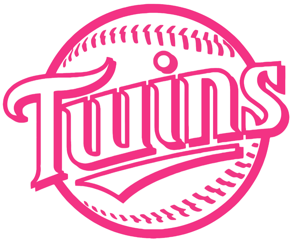 Minnesota Twins Hot Pink Retro Throwback Logo Premium DieCut Vinyl Decal PICK SIZE