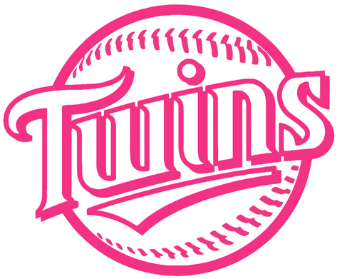 Minnesota Twins Hot Pink Retro Throwback Logo Premium DieCut Vinyl Decal PICK SIZE