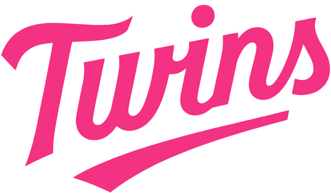 Minnesota Twins Hot Pink Team Name Logo Premium DieCut Vinyl Decal PICK SIZE