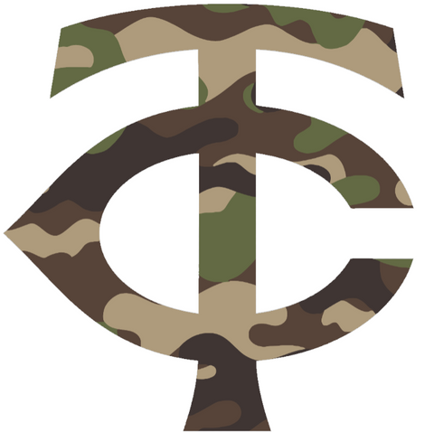 Minnesota Twins Woodland Camo Camouflage Team Logo Premium DieCut Vinyl Decal PICK SIZE