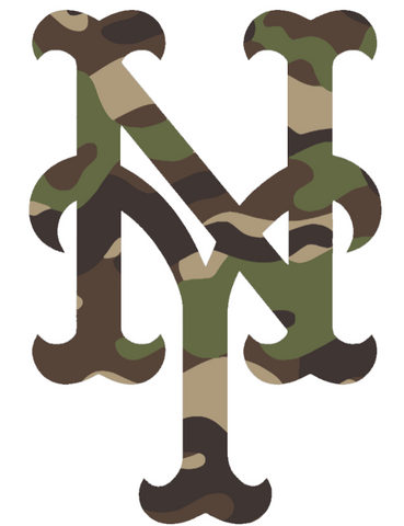New York Mets Woodland Camo Camouflage Team Logo Premium DieCut Vinyl Decal PICK SIZE