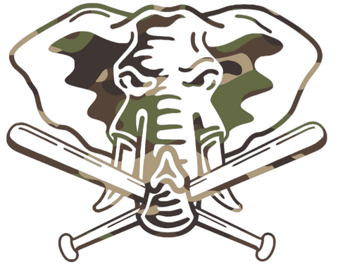 Oakland Athletics Woodland Camo Camouflage Elephant Logo Premium DieCut Vinyl Decal PICK SIZE