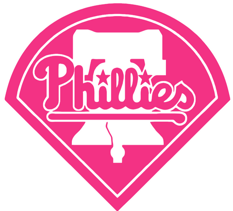 Philadelphia Phillies Hot Pink Retro Throwback 1990s-2010s Logo Premium DieCut Vinyl Decal PICK COLOR & SIZE