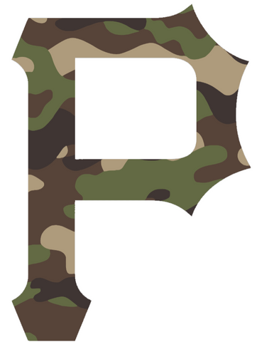 Pittsburgh Pirates Woodland Camo Camouflage Team Logo Premium DieCut Vinyl Decal PICK SIZE