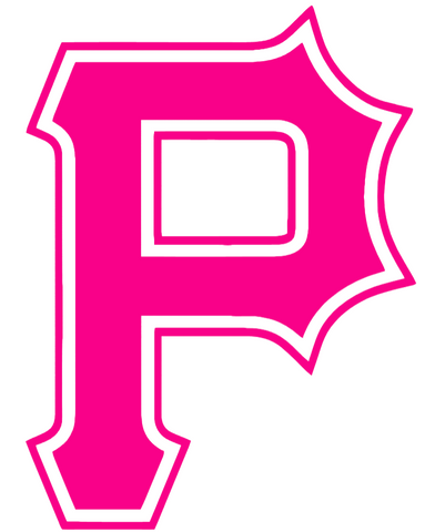 Pittsburgh Pirates Hot Pink Alternate P Logo Premium DieCut Vinyl Decal PICK SIZE