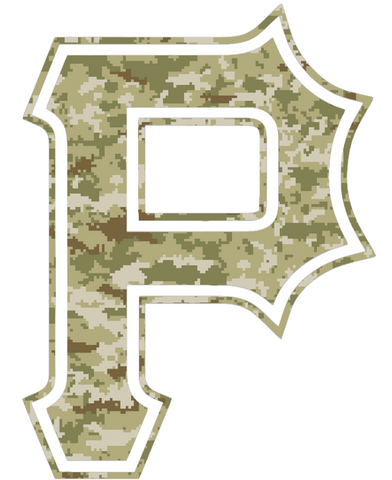 Pittsburgh Pirates Salute to Service Alternate P Logo Camouflage Camo Vinyl Decal PICK SIZE