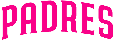 San Diego Padres Hot Pink Team Name Logo Premium DieCut Vinyl Decal PICK SIZE