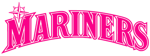 Seattle Mariners Hot Pink Team Name Logo Premium DieCut Vinyl Decal PICK SIZE
