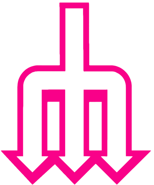 Seattle Mariners Hot Pink City Connect Trident Logo Premium DieCut Vinyl Decal PICK SIZE