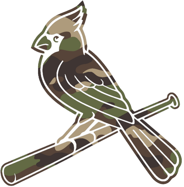 St Louis Cardinals Woodland Camo Camoudlage Alternate Bird Logo Premium DieCut Vinyl Decal PICK SIZE