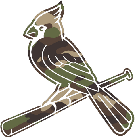 St Louis Cardinals Woodland Camo Camoudlage Alternate Bird Logo Premium DieCut Vinyl Decal PICK SIZE