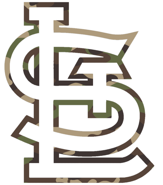 St Louis Cardinals Woodland Camo Camouflage Team Logo Premium DieCut Vinyl Decal PICK SIZE