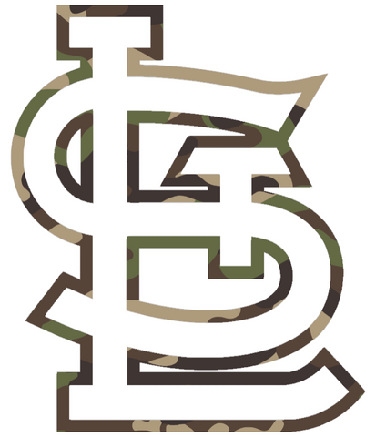 St Louis Cardinals Woodland Camo Camouflage Team Logo Premium DieCut Vinyl Decal PICK SIZE