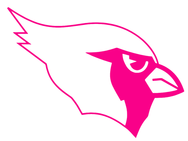 Arizona Cardinals Hot Pink Retro Throwback Logo Premium DieCut Vinyl Decal PICK SIZE