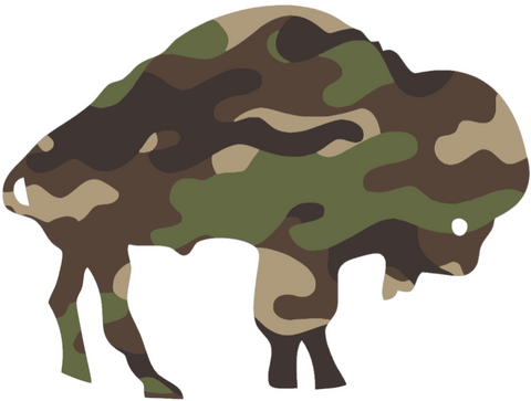 Buffalo Bills Woodland Camo Camouflage Retro Throwback Logo Premium DieCut Vinyl Decal PICK SIZE