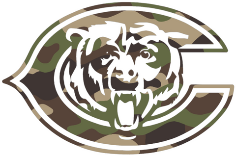 Chicago Bears Woodland Camo Camouflage Alternate Logo Premium DieCut Vinyl Decal PICK SIZE