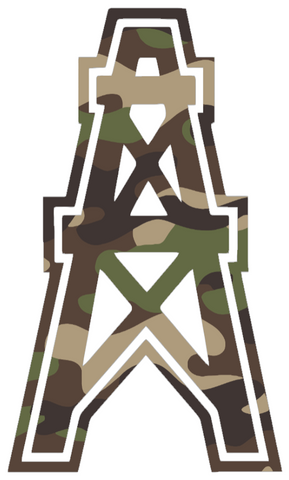 Houston Oilers Woodland Camo Camouflage Retro Throwback Team Logo Premium DieCut Vinyl Decal PICK SIZE