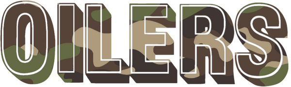 Houston Oilers Woodland Camo Camouflage Retro Throwback Team Name Logo Premium DieCut Vinyl Decal PICK SIZE