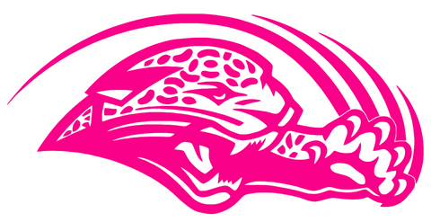 Jacksonville Jaguars Hot Pink Retro Throwback Logo Premium DieCut Vinyl Decal PICK SIZE
