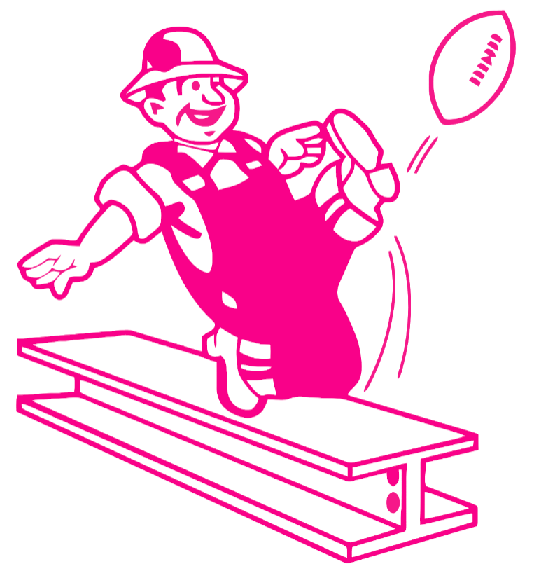 Pittsburgh Steelers Hot Pink Retro Throwback Logo Premium DieCut Vinyl Decal PICK SIZE
