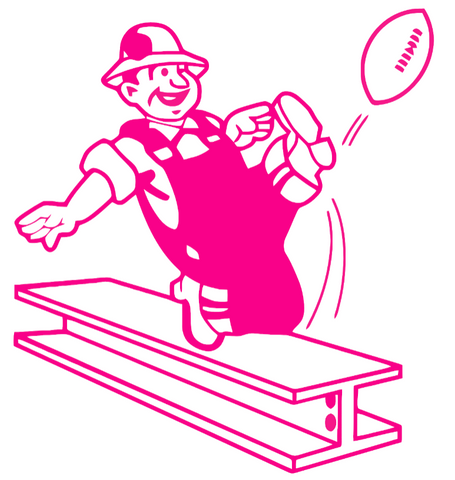 Pittsburgh Steelers Hot Pink Retro Throwback Logo Premium DieCut Vinyl Decal PICK SIZE