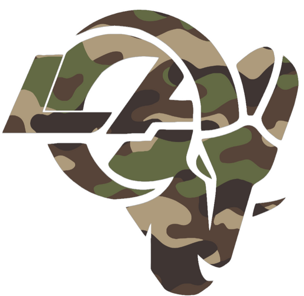 Los Angeles Rams Woodland Camo Camouflage Premium DieCut Vinyl Decal PICK SIZE