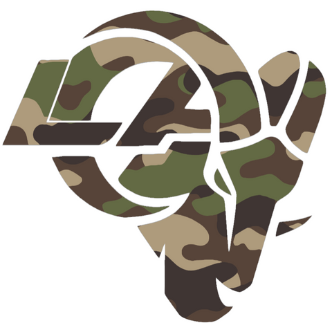 Los Angeles Rams Woodland Camo Camouflage Premium DieCut Vinyl Decal PICK SIZE