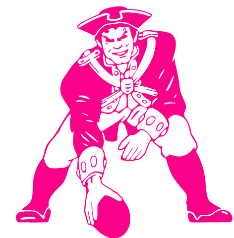 New England Patriots Hot Pink Retro Throwback Logo Premium DieCut Vinyl Decal PICK SIZE