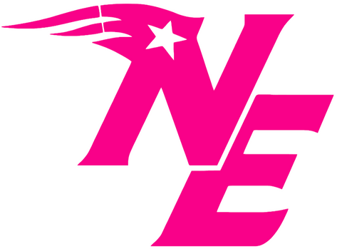 New England Patriots Hot Pink NE Logo Premium DieCut Vinyl Decal PICK SIZE