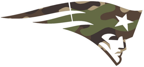 New England Patriots Woodland Camo Camouflage Team Logo Premium DieCut Vinyl Decal PICK SIZE