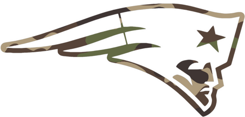 New England Patriots Woodland Camo Camouflage Alternate Logo Premium DieCut Vinyl Decal PICK SIZE