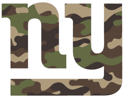 New York Giants Woodland Camo Camouflage Team Logo Premium DieCut Vinyl Decal PICK SIZE
