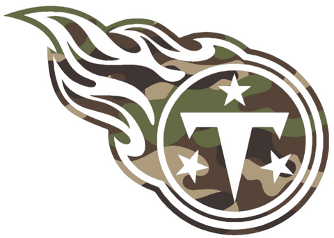 Tennessee Titans Woodland Camo Camouflage Team Logo Premium DieCut Vinyl Decal PICK SIZE