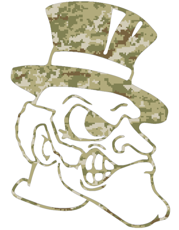Wake Forest Demon Deacons Retro Throwback Logo Salute to Service Camouflage Camo Vinyl Decal PICK SIZE