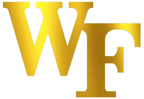 Wake Forest Demon Deacons GOLD CHROME MIRROR Team Logo Premium DieCut Vinyl Decal PICK SIZE