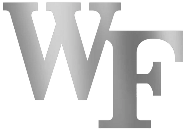 Wake Forest Demon Deacons SILVER CHROME MIRROR Team Logo Premium DieCut Vinyl Decal PICK SIZE