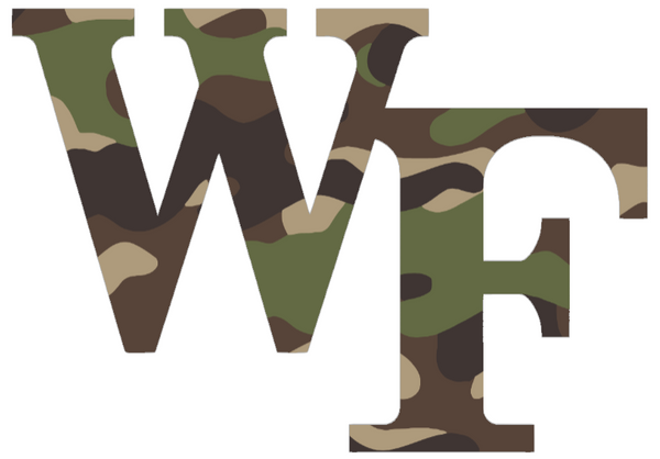 Wake Forest Demon Deacons Woodland Camo Camouflage Team Logo Premium DieCut Vinyl Decal PICK SIZE