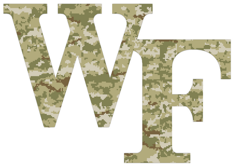 Wake Forest Demon Deacons Team Logo Salute to Service Camouflage Camo Vinyl Decal PICK SIZE
