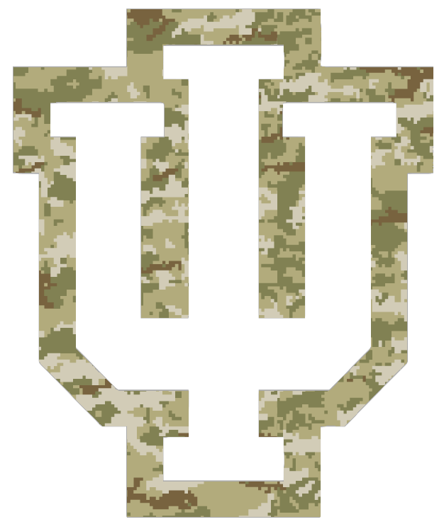 Indiana Hoosiers Alternate Logo Salute to Service Camouflage Camo Vinyl Decal PICK SIZE