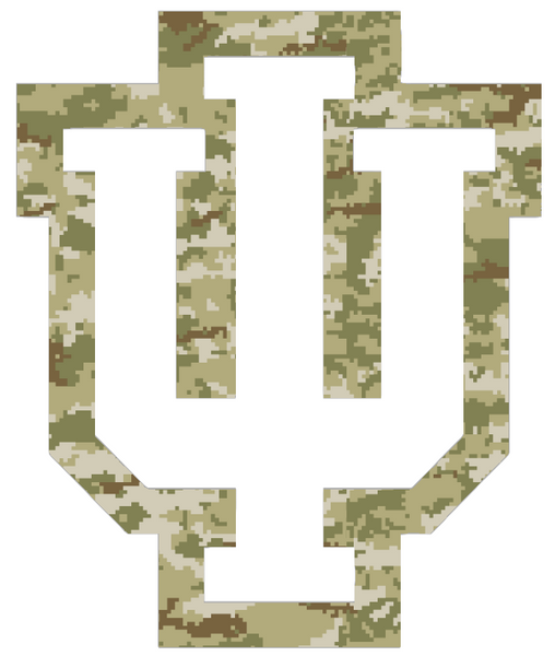 Indiana Hoosiers Alternate Logo Salute to Service Camouflage Camo Vinyl Decal PICK SIZE