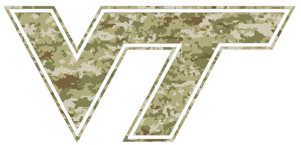 Virginia Tech Hokies Salute to Service Camouflage Camo Vinyl Decal PICK SIZE