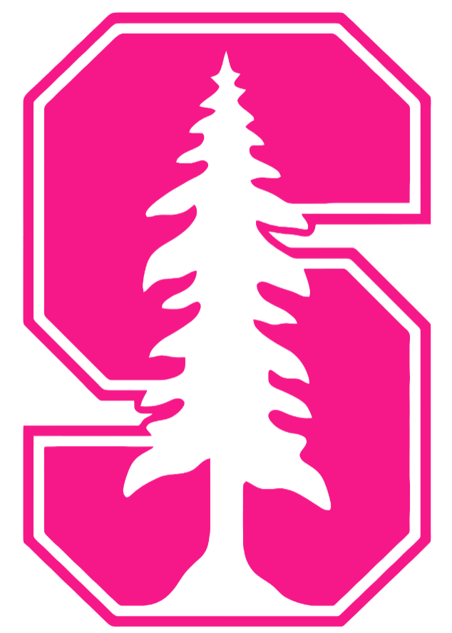 Stanford Cardinal Hot Pink Team Logo Premium DieCut Vinyl Decal PICK SIZE