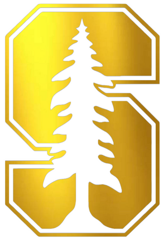 Stanford Cardinal GOLD CHROME MIRROR Team Logo Premium DieCut Vinyl Decal PICK SIZE