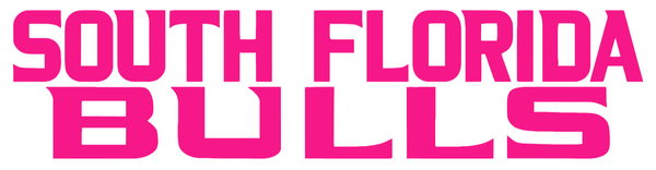 South Florida Bulls Hot Pink Team Name Logo Premium DieCut Vinyl Decal PICK SIZE